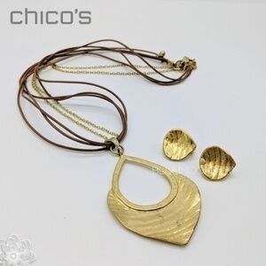 CHICO'S Parish Necklace and Earrings Set NWT